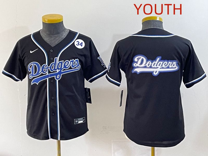 Youth 2025 Los Angeles Dodgers Blank Black Three generations Fashion Nike MLB Jersey style 22